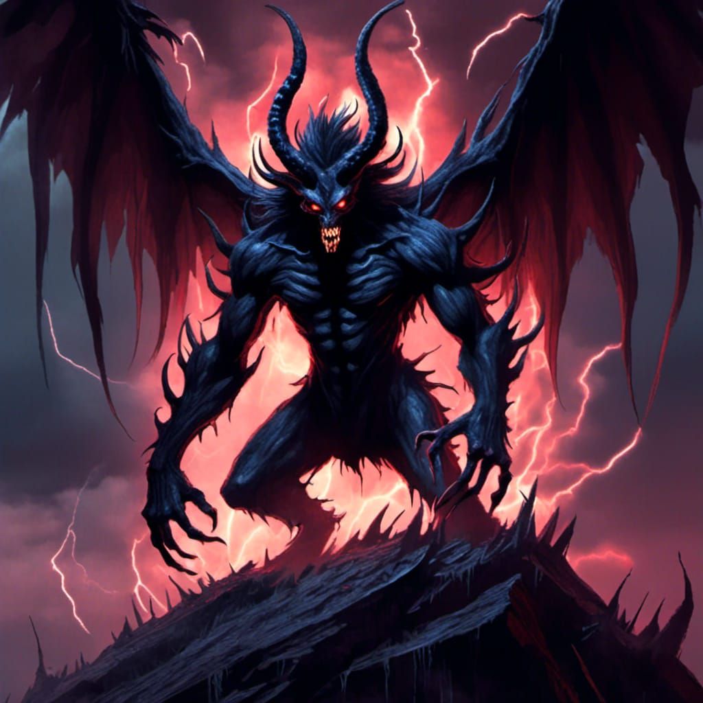 Creepy Creature in Digital Art Style