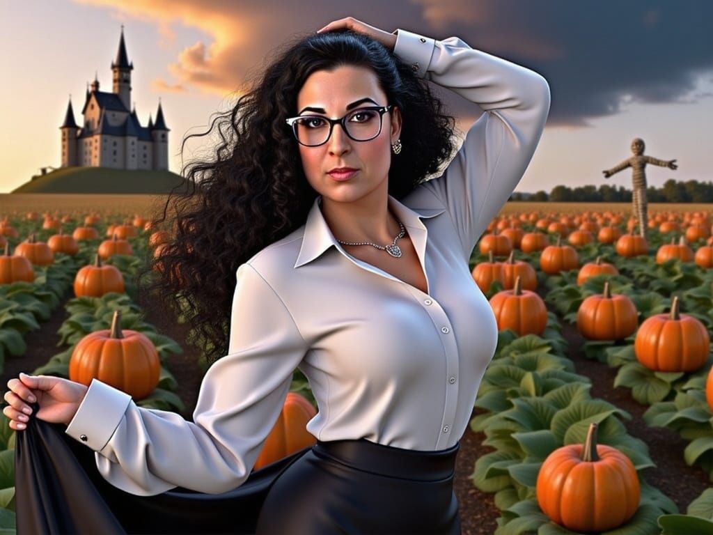 Eerie Armenian Elf Dances in Halloween Cornfield