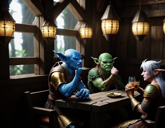 Goblin Cocktail Hour: 3D Tavern Scene
