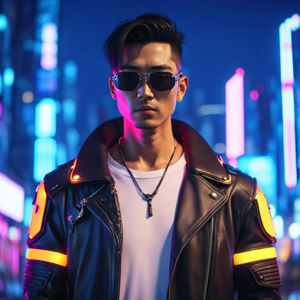 Cyberpunk Portrait in 3D Animation