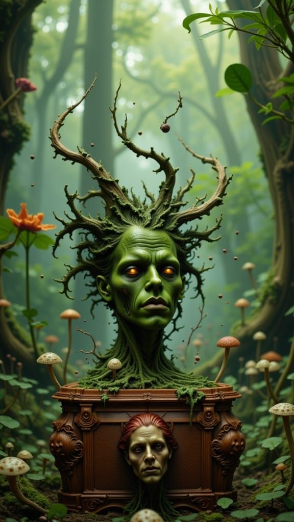 Fairy Opens Chest of Glowing Seeds