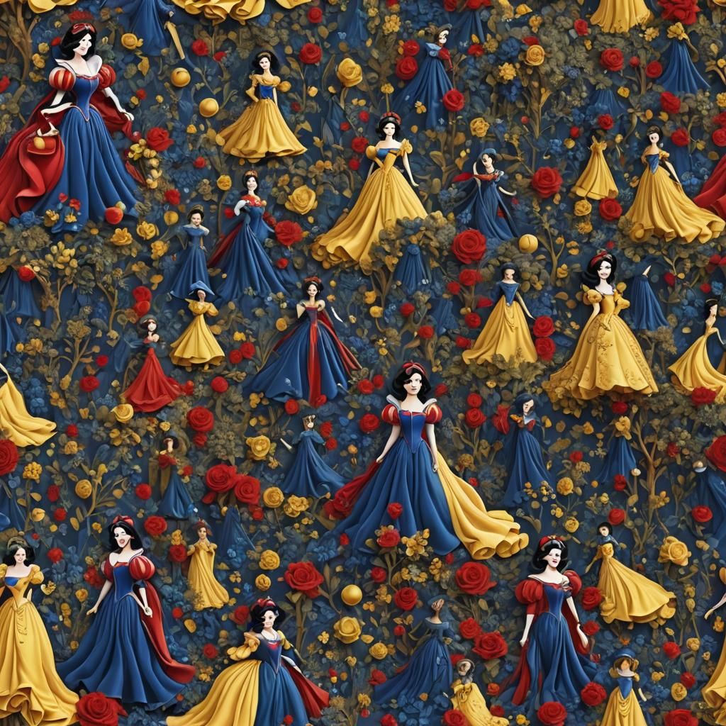 Snow White Inspired Runway Dress: Digital Art