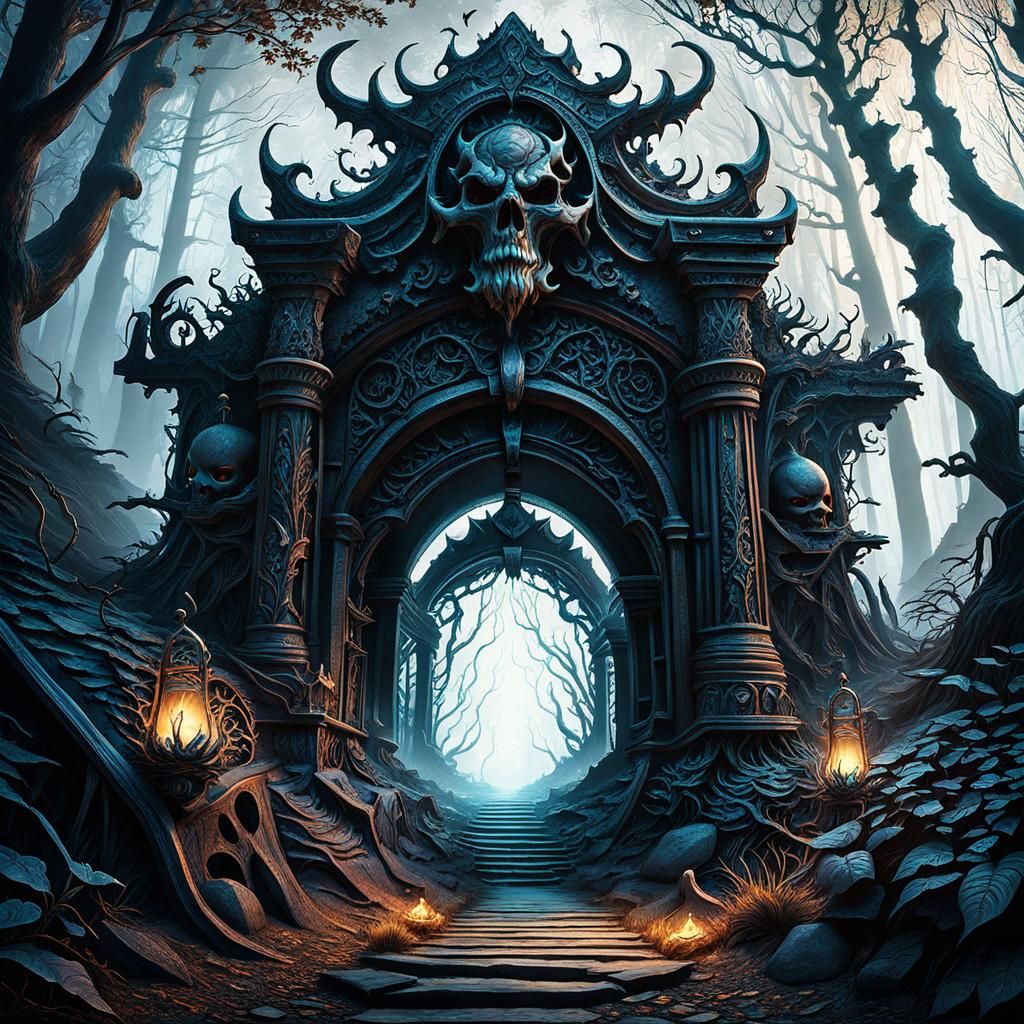 Ethereal Path to the Underworld in Fantasy Art