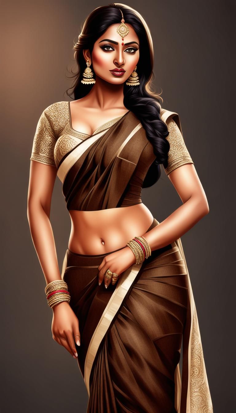 Beautiful Bengali Indian Woman with Brown Skin