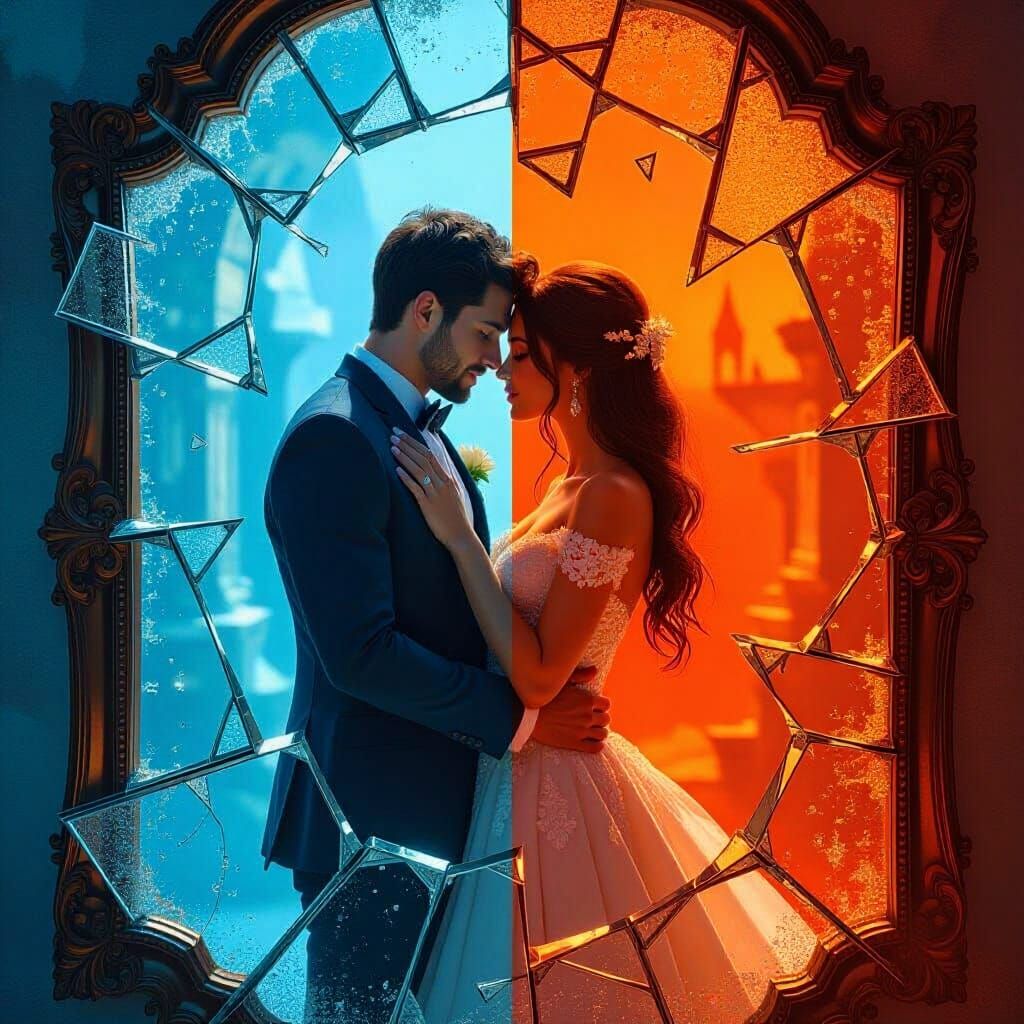 Elemental Man of Water and Woman of Fire