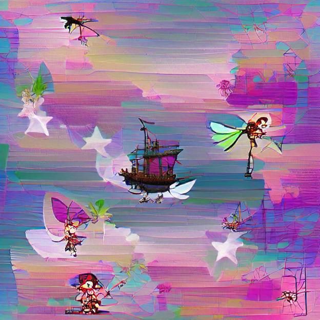 Whimsical Pirate Fairy with Treasure