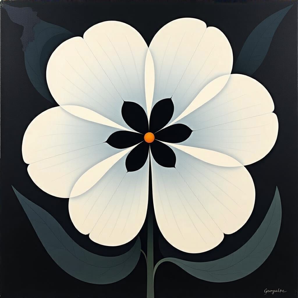 Grimdark Landscape in Georgia O'Keefe Style