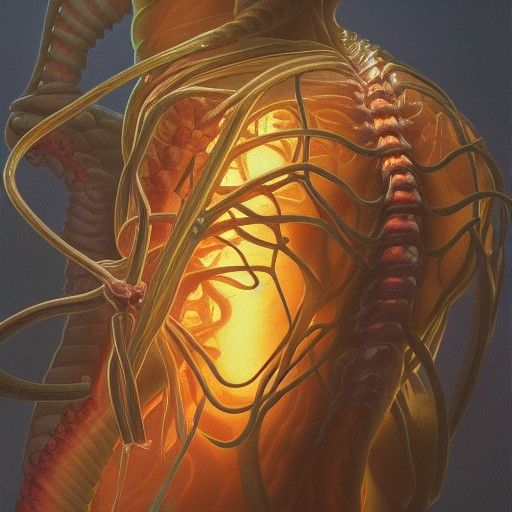 Parasitic Back Creature: Detailed 8K Photograph