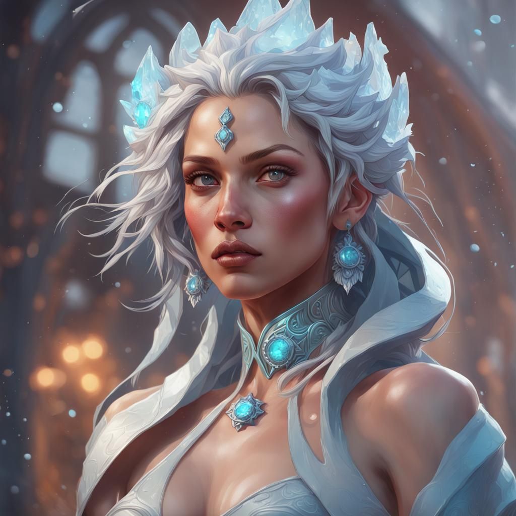 Hyperrealistic Portrait of Ice Spice in Digital Art Style