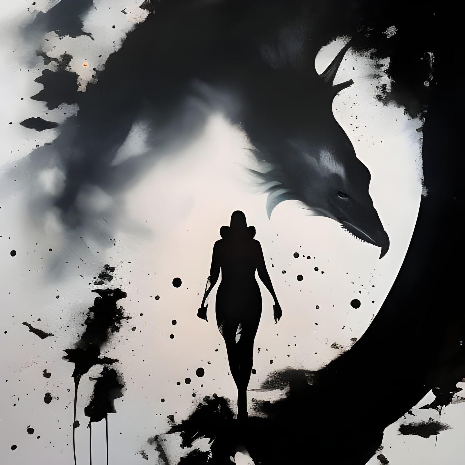 Minimalist Ink Animal Silhouette Art