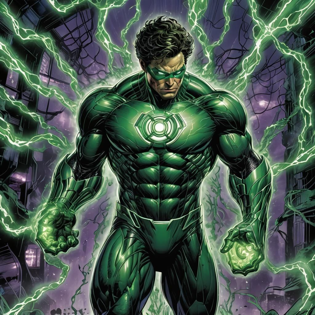 Bruce Banner as a Colossal Green Lantern