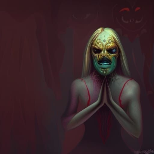 Sinister Magical Scene in Fantasy Art Style