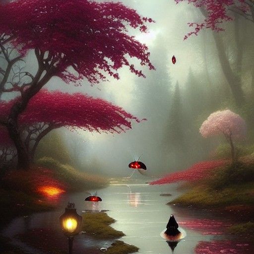 Garnet Duchess Ladybug in Ethereal Fantasy Style