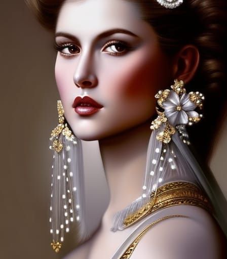 Art Portrait of a Pretty Woman in 8K