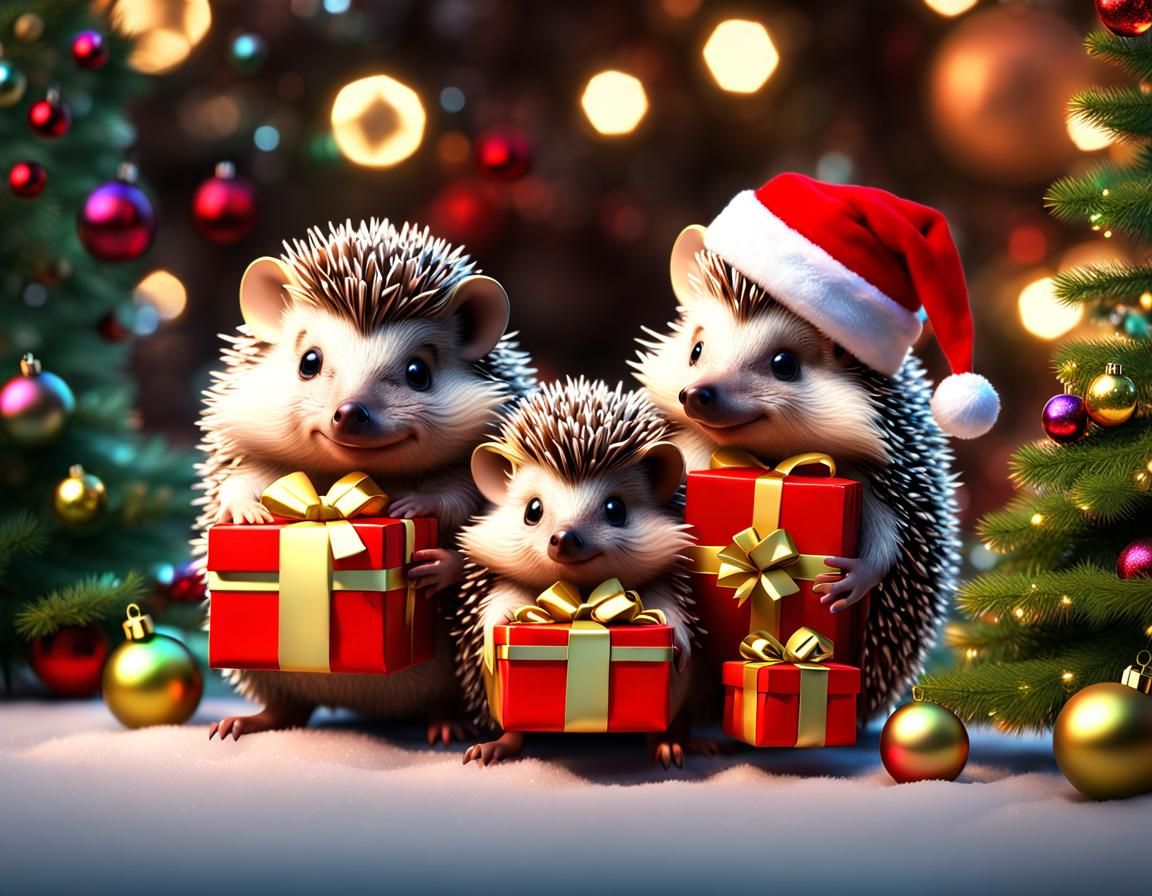 Hedgehog Christmas