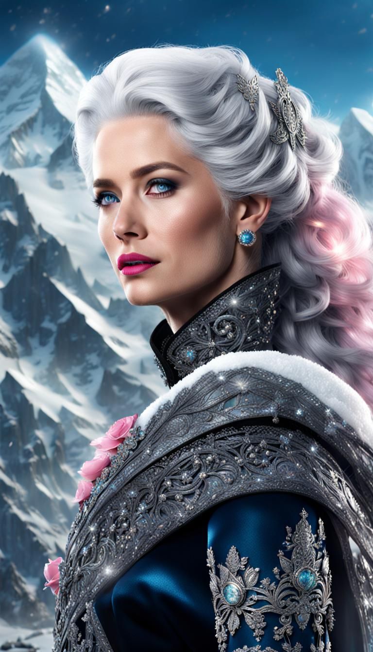 Ice Queen with Gray Hair, Ultra HD VFX