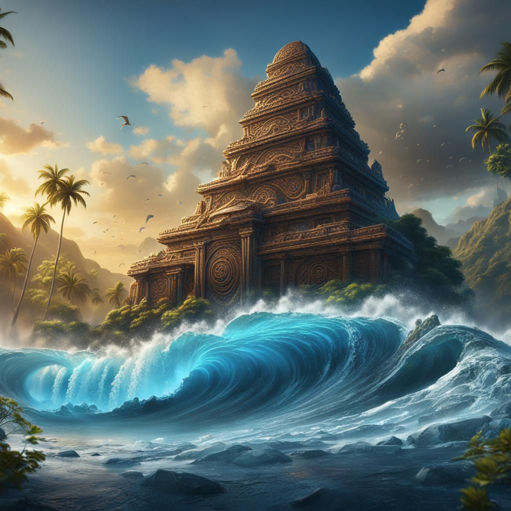 Intricate Samoan Koru Water Design in Matte Painting