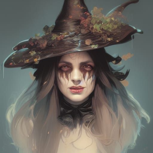 Detailed Halloween Witch Portrait in Unreal Engine 5