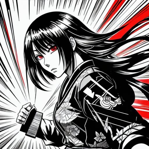 Dynamic Manga Art of Anime Artist Drawing Vibrant Scene