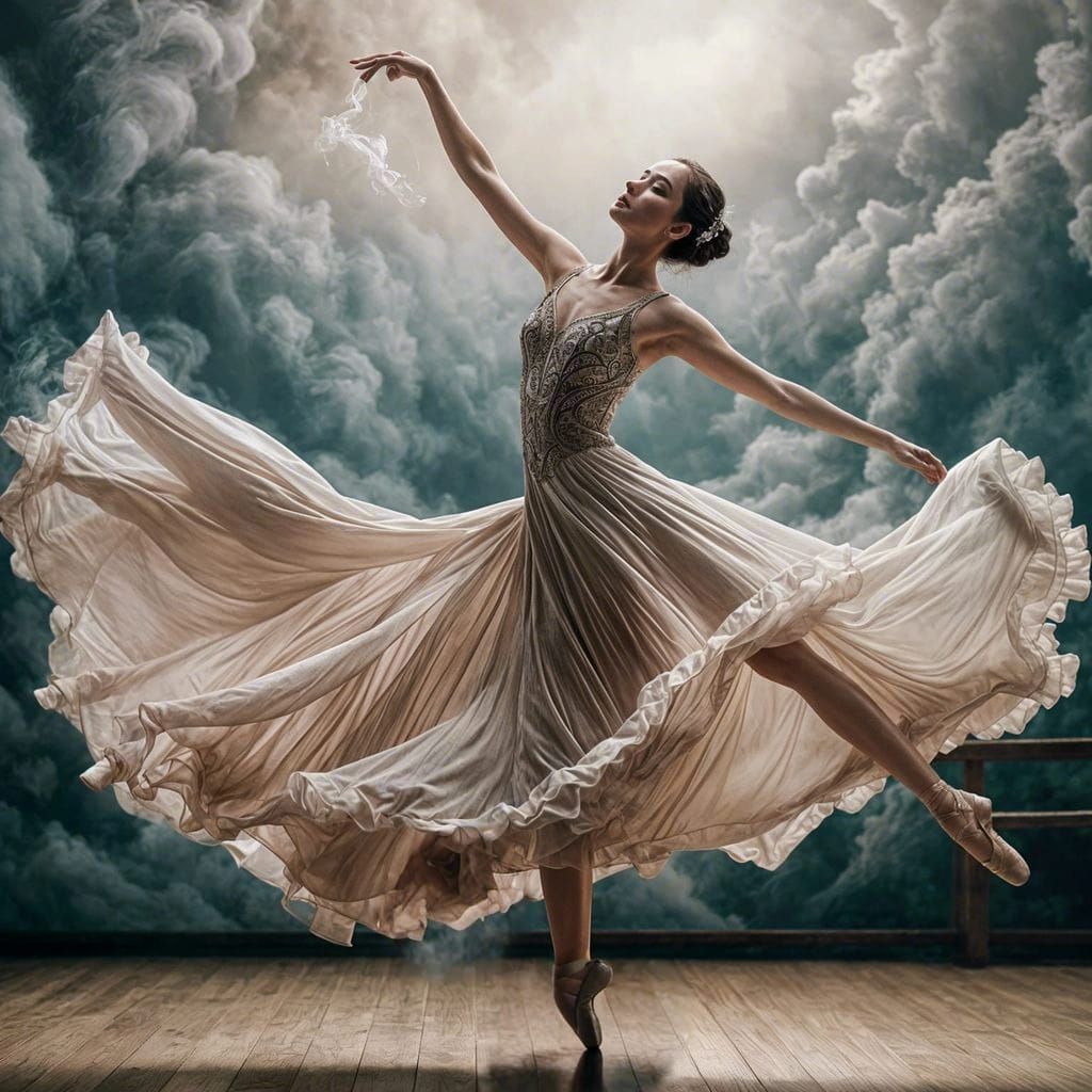 Ballerina in Smoke: A Cinematic Dance