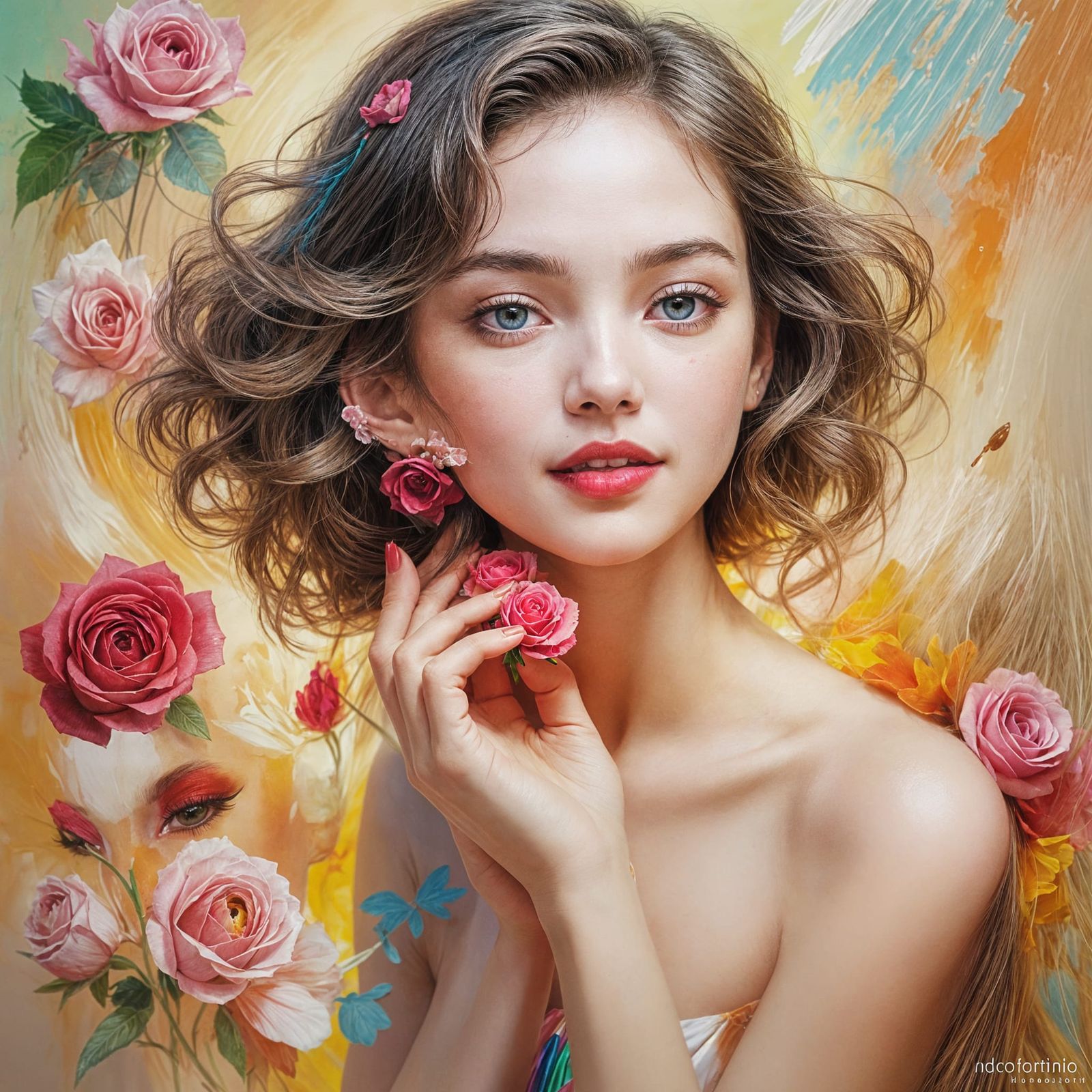 Hyperrealistic Affection in Splash Art Style