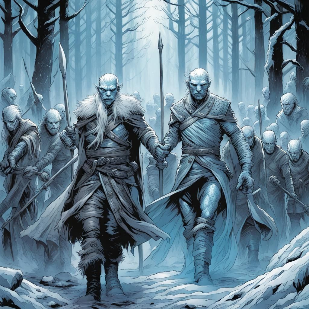 White Walkers in Comic Book Style Art