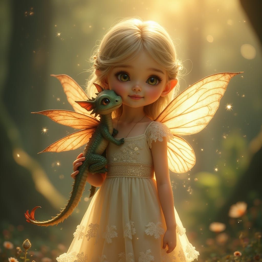 A sweet little fairy girl
