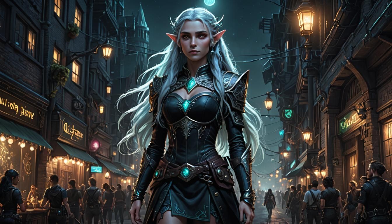 Elf Princess Shakes Hands in the Night