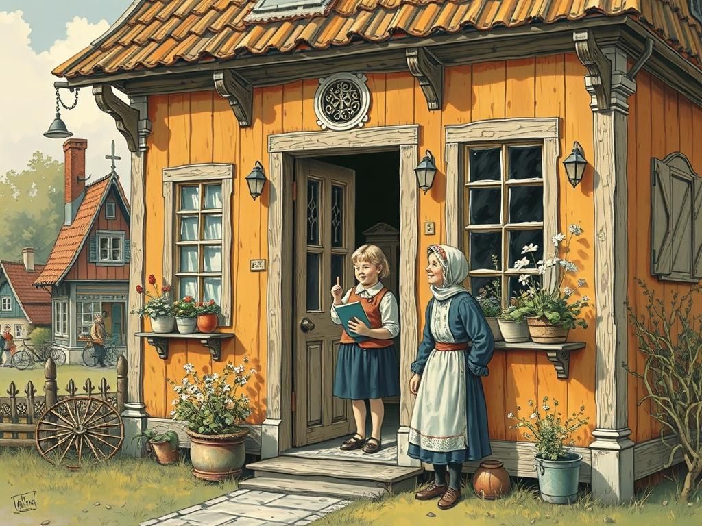 Grandmother Welcomes Grandchildren in Cozy Home