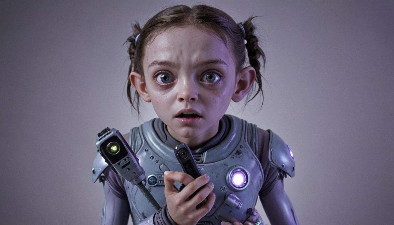 Terrified Alien Girl Sends Distress Signal