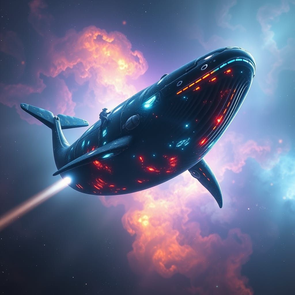 Brave Space Explorer Meets Enchanting Space Whale in Hyperea...