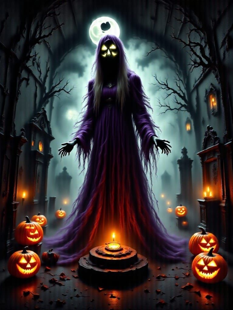 Spooky Halloween Birthday Party with Ghost Cake