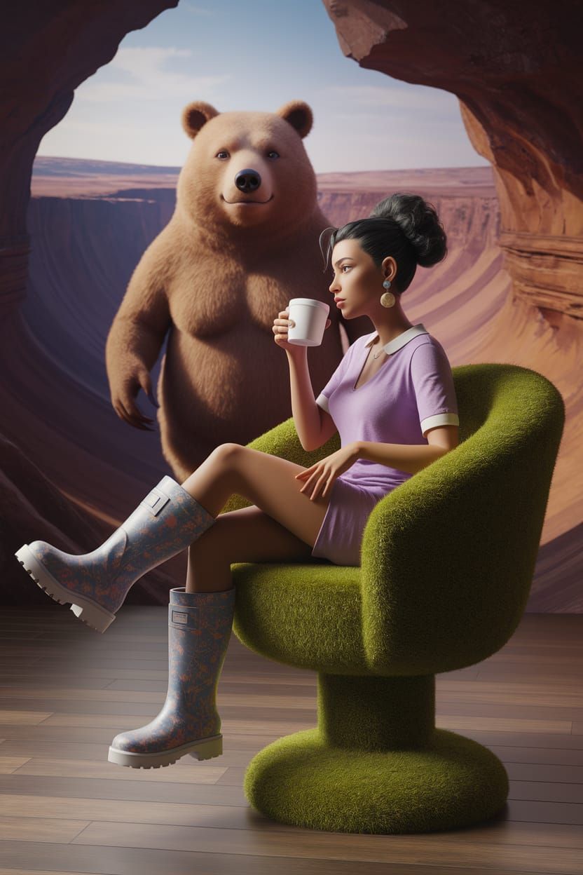 A Fashion-Conscious Weadlufy Deapa Wearing Gumboots