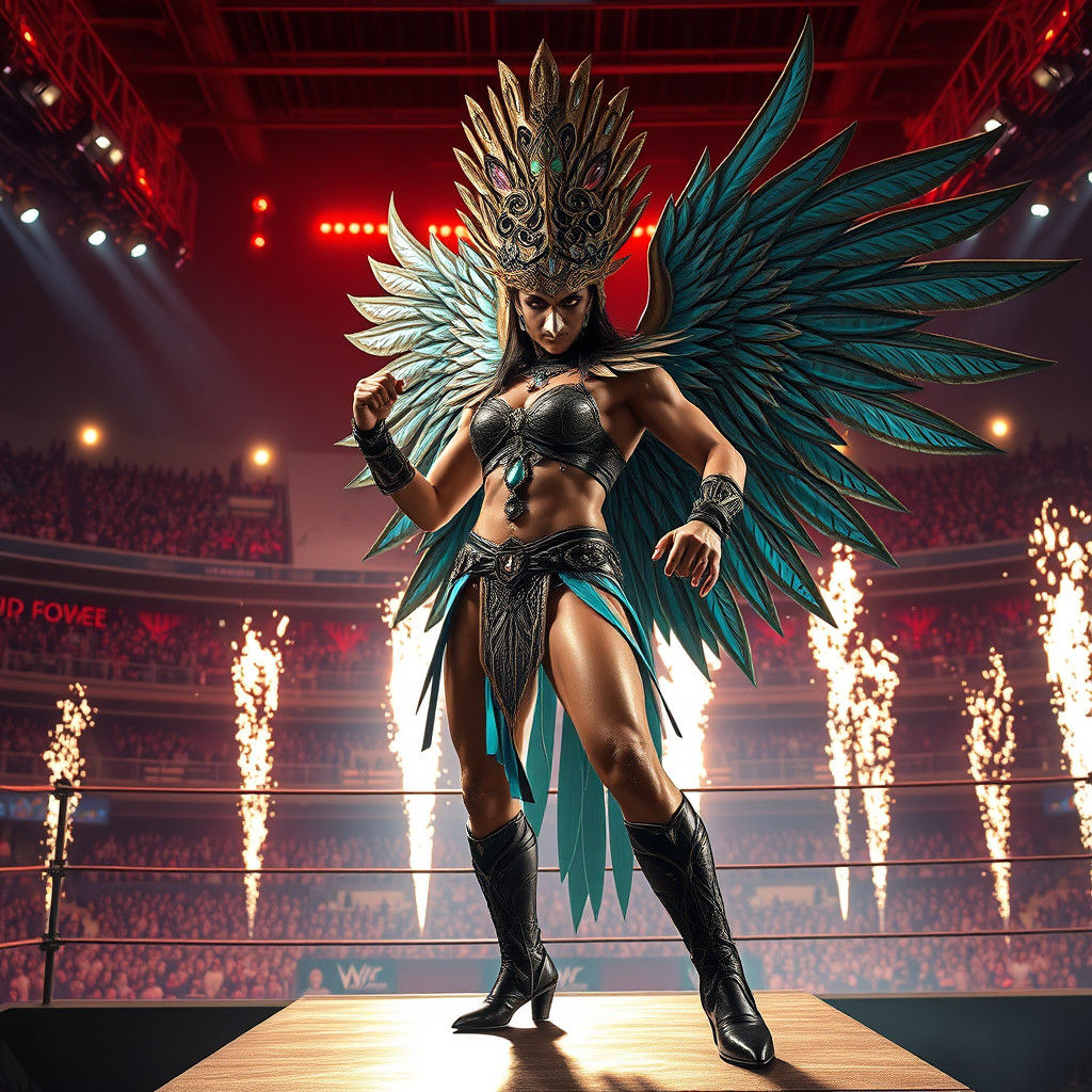 Bird Costume Wrestler in Dark Fantasy Arena