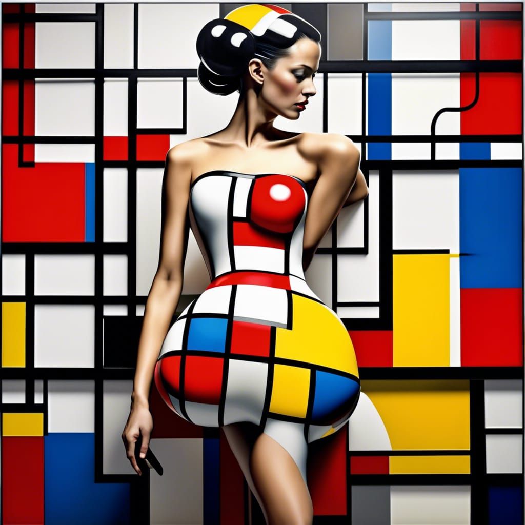 Pump valve, Inflatable Rubber Lady by Piet Mondrian