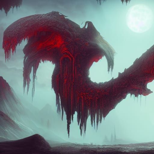 Dark Fantasy Necropolis: Detailed Matte Painting