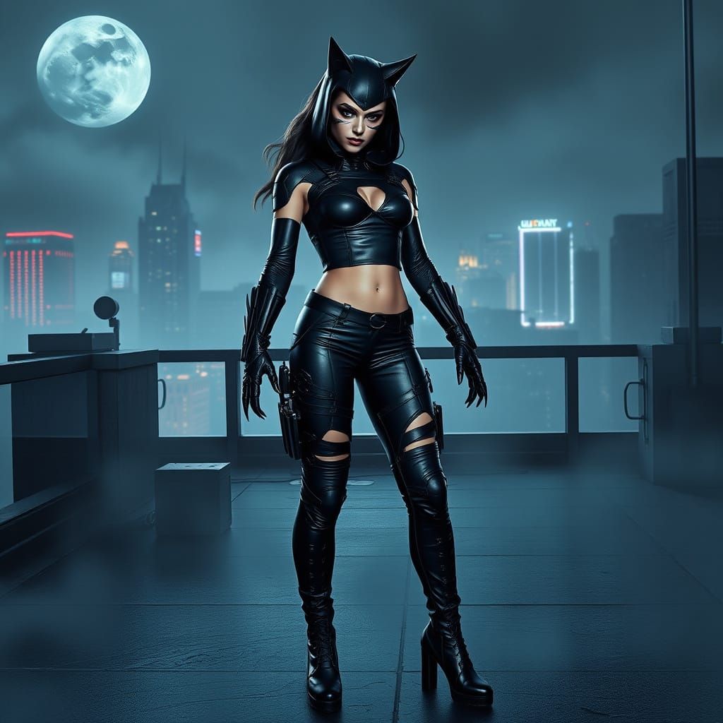 Catwoman Concept Art in Photorealistic Style