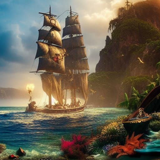 Pirate Isles Digital Matte Painting in 8k
