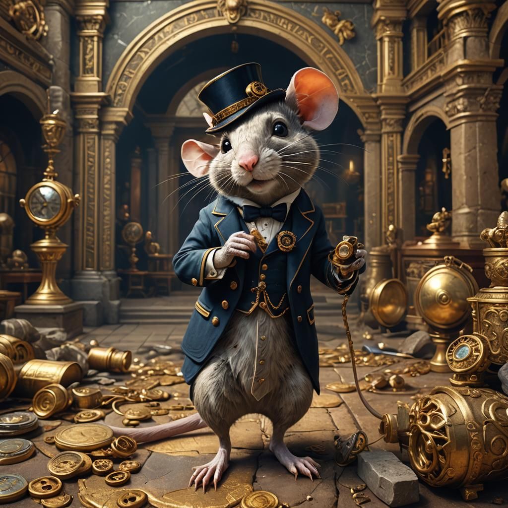 Classy Rat Curator of Gold and Artifacts