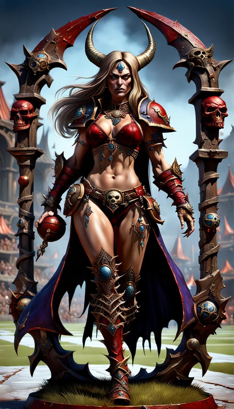 Blood Bowl Dark Elf Witch