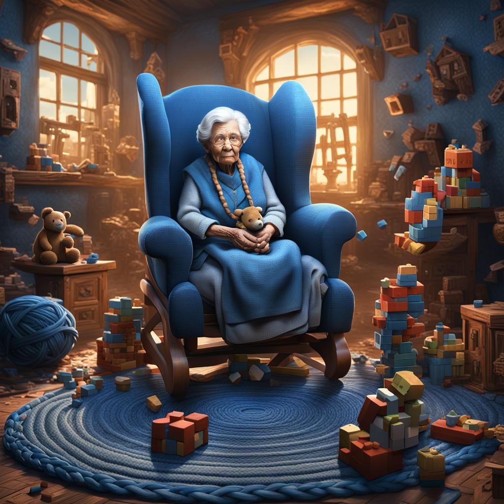 Grandmother and Child: Detailed Matte Painting