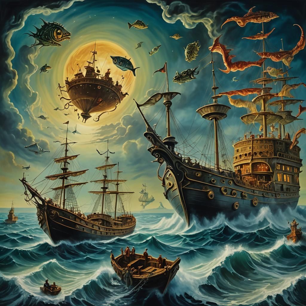 Surreal Creatures on Lost Souls Ship