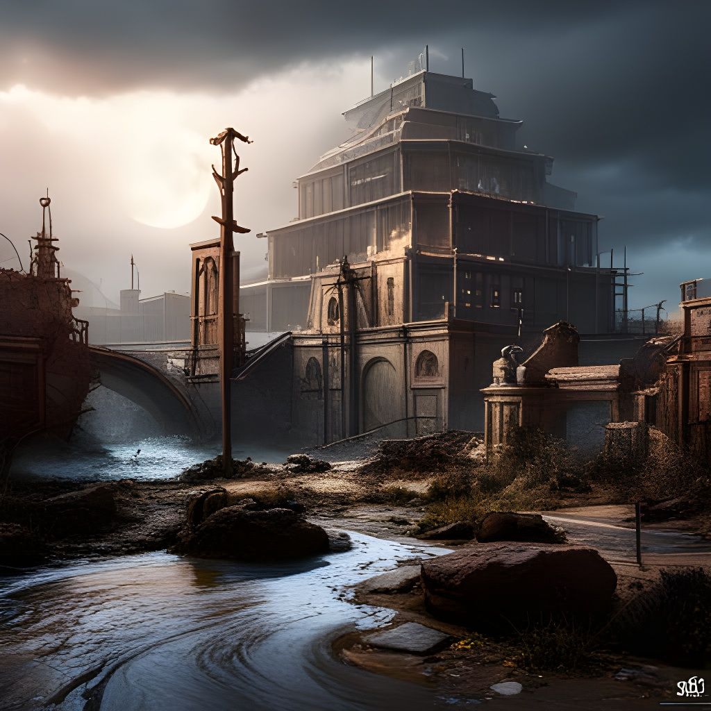 Post-Apocalyptic Wonderland in Detailed Matte Painting
