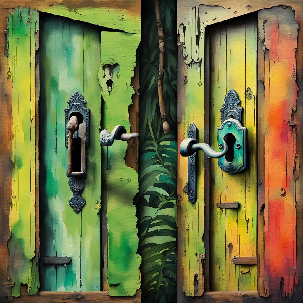 Keyhole to Jungle World: Modern Ink Painting