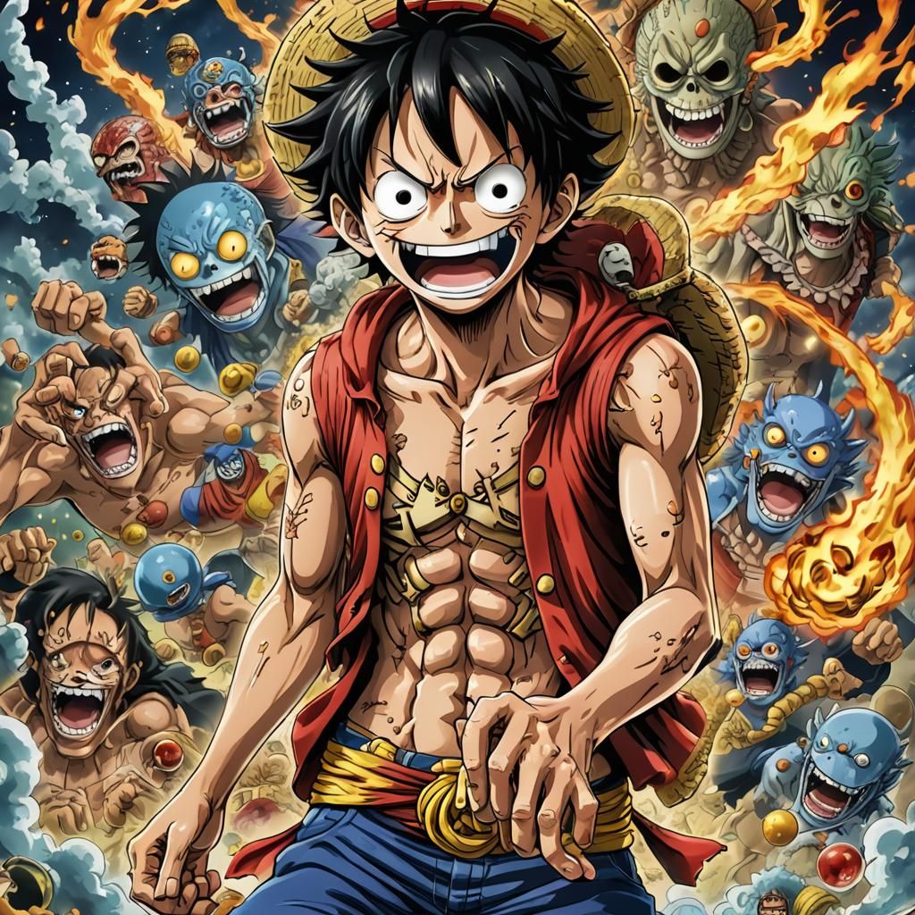 Monkey D. Luffy Awakens: Anime Digital Art