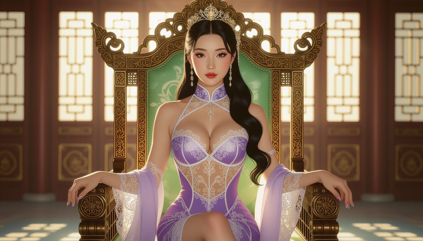 Empress Ming on Retro-Futuristic Throne