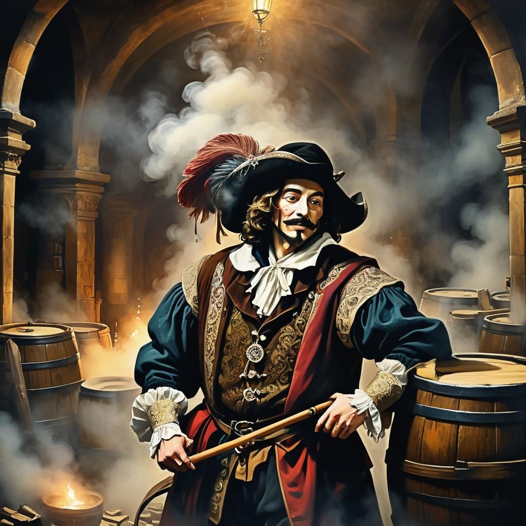 Guy Fawkes in Renaissance Style Painting