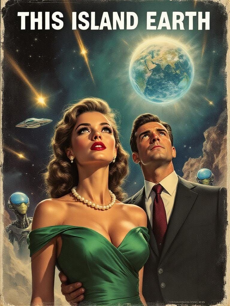 Retro Sci-Fi Book Cover: This Island Earth
