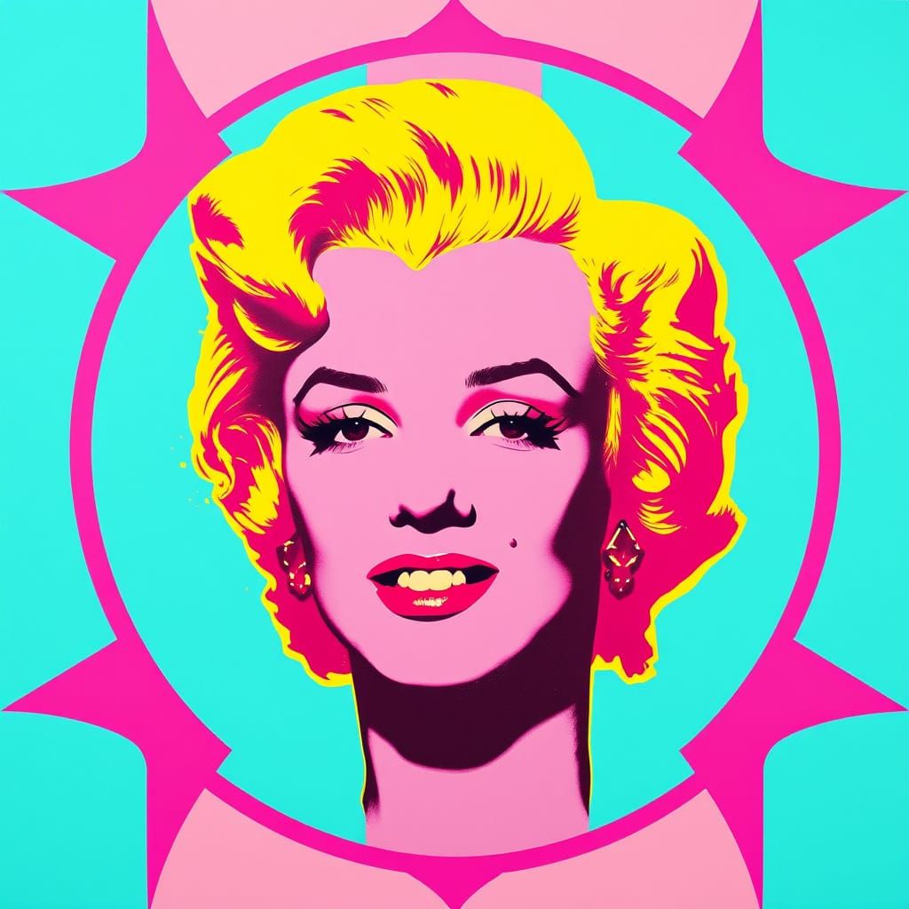 Marilyn Monroe in Vibrant Pop Art Style