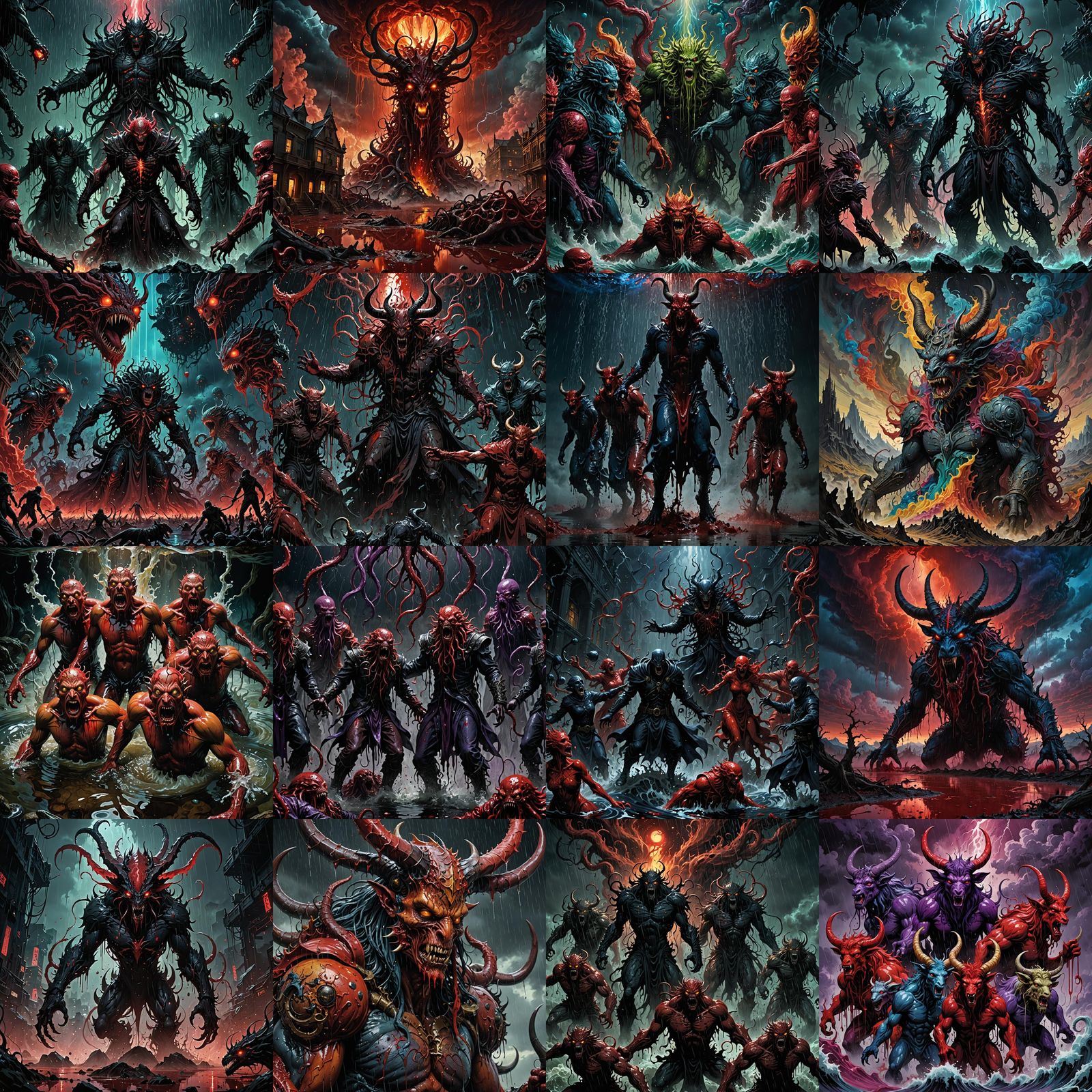 Surreal Horror: Colorful Calamity Unleashes Monsters